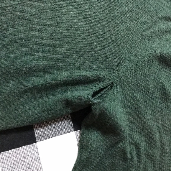 Men’s Merona Green V Neck Sweater, M (w/ defect) - Picture 7 of 7